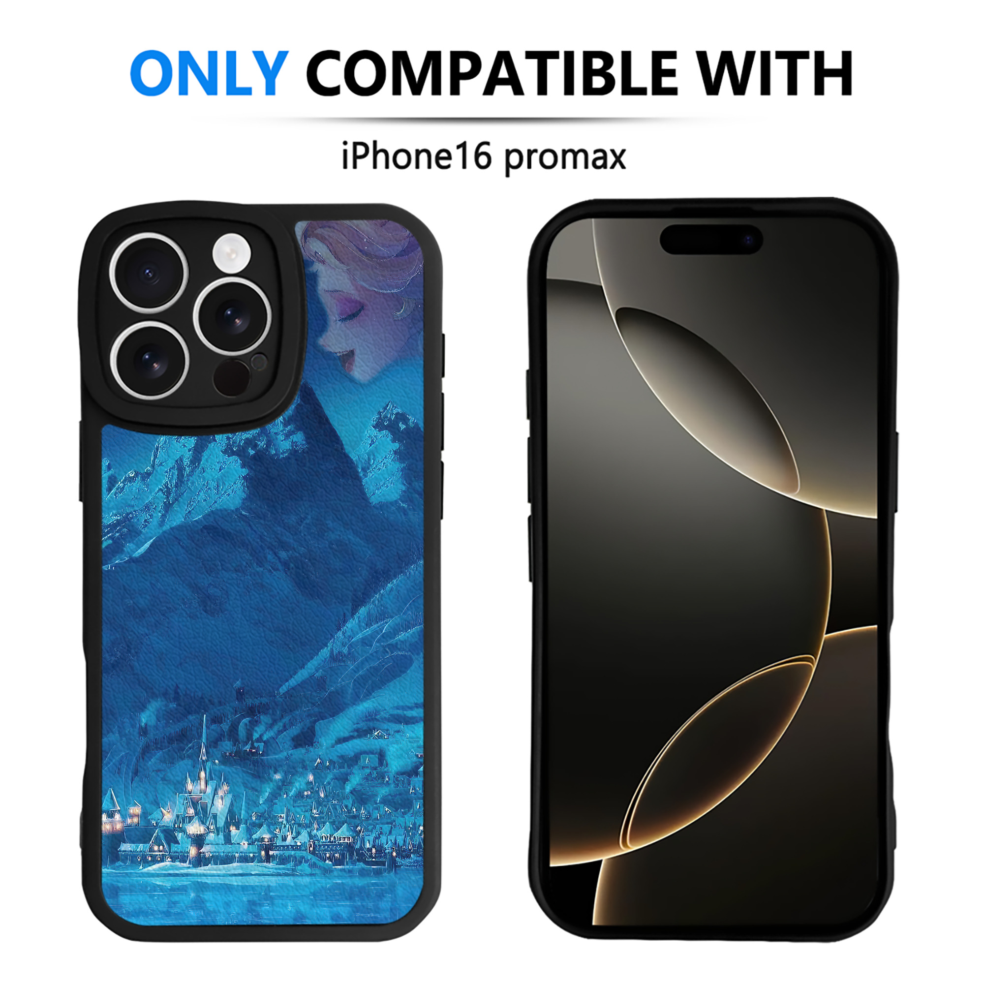 （画像用） アナと雪の女王 アンナ エルサ Frozen Anna Elsa 【iPhone 16シリーズ対応】シリコンスマホケース（レザー調） 材質：シリコン